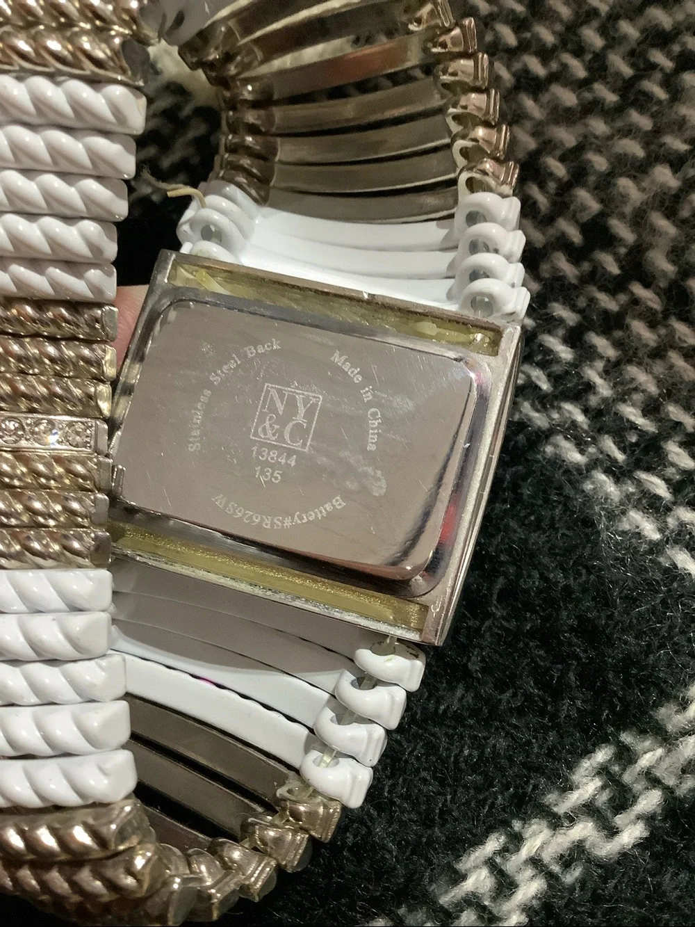 Ned York & Company Stainless Steel & White Watch